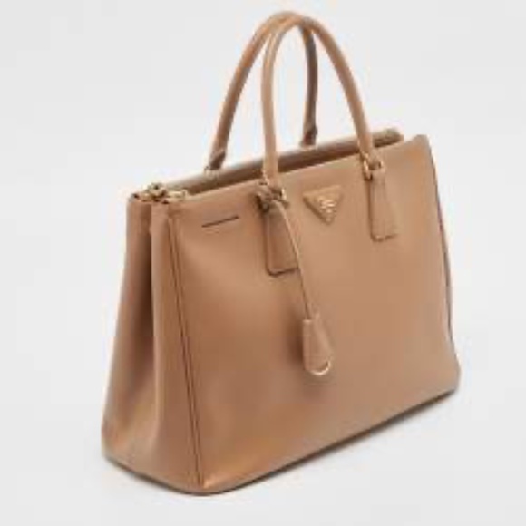 Authentic Prada Saffiano Leather Tote in Caramel Tan - Picture 9 of 14